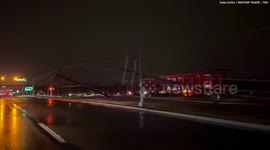 Video shows downed power lines in Norman, Oklahoma after tornado rips through