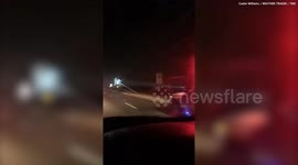 Video shows downed power lines in Oklahoma City after tornado rips through