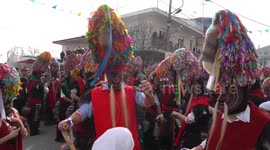 Greek bizarre carnival celebrations of Sohos village in Greece