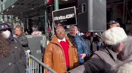 CUNY staff rally in New York, USA