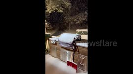 Snow storm Piper hits Andover Township, NJ, USA