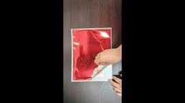 Satisfying ASMR foil peel of JoyousJoyfulJoyness' hand drawn art print of the year of the rabbit