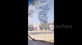 Large fire erupts at plastics factory in Ecatepec, Mexico