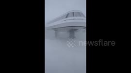 Heavy snow in northern California, US