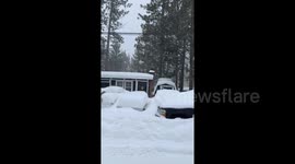 Snow storm covers San Bernardino Mountains, California
