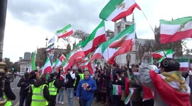 Freedom for Iran protest outside the Houses of Parliament - Westminster