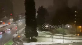 Heavy snowfall in Vancouver, Canada