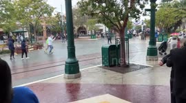 Winter wonderland at Disneyland as snow arrives in Southern California