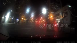 Reckless Driving: Chevrolet Drives Blindly Into Garbage Truck Resulting in a Sideswipe