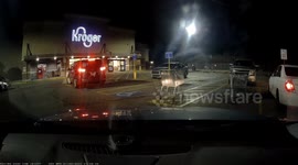 Accident: Van Hits a Stop Sign in Kroger Parking Lot