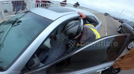 Accident: Woman Crashes Into a Divider on Bay Bridge