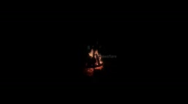 A bonfire at a Korean pension.