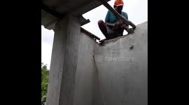 Labour is tearing down the wall at home in Odisha India .