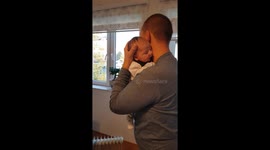 Dancing  with my baby daughter with latino music,a truly happy father