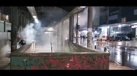 Fireworks set off as protests clash with police over Tempi train crash