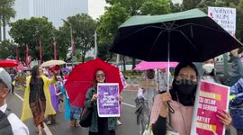 Environment Climate Change Demonstration In Jakarta, Indonesia