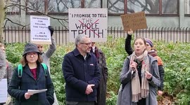 Protesters call for end to criminalization of climate activism outside London court