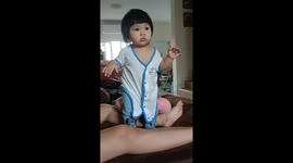 An accident happens while mom and her friend are playing with her baby.