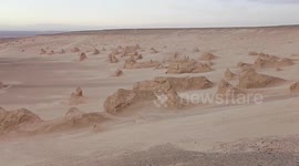 Yadan landform in the Moheyanqi Desert In Hami, China