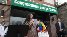 Drag Queen Protest at George Santos Office in NYC