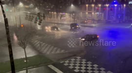 Cold front brings heavy rains and wind gusts to Charlotte, North Carolina