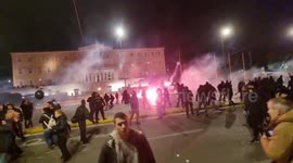 Greece protests: Police fire tear gas and flash grenades at demonstrators in Athens