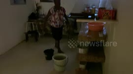 The horrific cyclone Kevin hits Vanuatu and makes a damages for the houses w