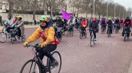 Women’s Freedom Ride rolls through central London, organised by the London Cycling Campaign