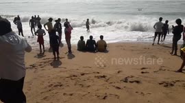 People are Enjoying Sea Bath at PURI  People Enjoying The Beach In The Morning in  Odisha