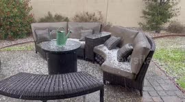 US: Pea-Sized Hail Pelts Visalia, California