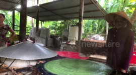 Family has been making colourful deep-fried noodles for three generations in Vietnam