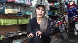 Glamorous female mechanic urges other women to overcome stereotypes and join the profession