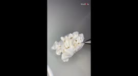 *Stunning 3D art technique* Artist creates wonderful flowers with acrylic texture paints