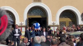 Tempi train crash: Funerals for firefighter and his girlfriend held in Thessaloniki