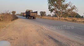 Road status  truck  taxi car bike bus loaded road trip Odisha view