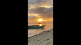 Beautiful sunset in the virgin beach in Donsol Sorsogon the place of whale shark!