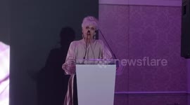 Eastenders Legend Anita Dobson accepts her award at the Icon Awards held in London