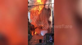 2 dead, 2 injured as billowing flames tear through homes in Philippines