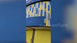 Shopping mall damaged by magnitude 5.9 earthquake in the Philippines