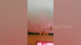 Chandelier sways as earthquake rocks home in the Philippines