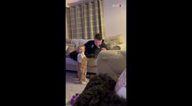 Dad & baby son having a full-blown conversation in baby lingo! *Try Not to Aww*