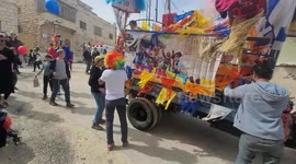 Israeli settlers celebrate Purim in occupied city of Hebron