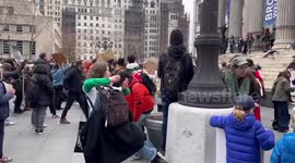 Strike for climate in New York, USA