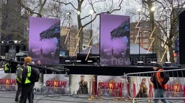 'Shazam! Fury of the Gods' premiere preparations in Leicester Square, London
