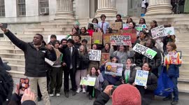 Stop EACOP chants at climate strike in New York, USA