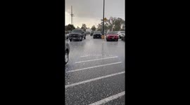 Hail in San Diego CA UNBELIEVABLE