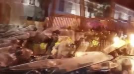 Violent protests strike near Georgian Parliament as police deploy water canons and tear gas
