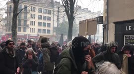 Variety of France protest footage: Police clash with demonstrators