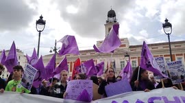 Thousands join International Women's Day march in Madrid