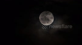 Last full moon of winter 2023, also known as the earthworm full moon, because it marks the arrival of spring